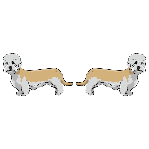Dandie Dinmont Terrier Dog Decal, Dog Lover Decor Vinyl Sticker